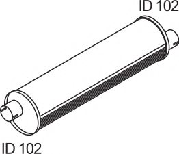 DINEX 70323 Middle-/End Silencer